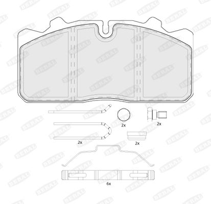 BERAL BCV29088TK Brake Pad Set, disc brake