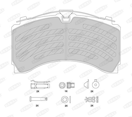 BERAL BCV29244TK Brake Pad Set, disc brake