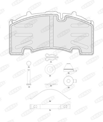 BERAL BCV29264TK Brake Pad Set, disc brake