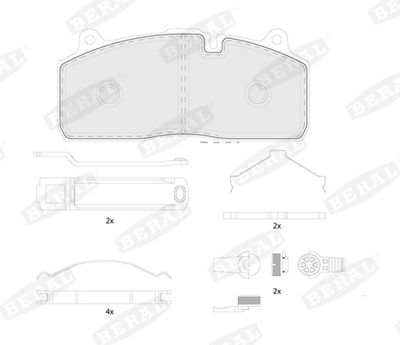 Brake Pad Set, disc brake BERAL BCV29274TK