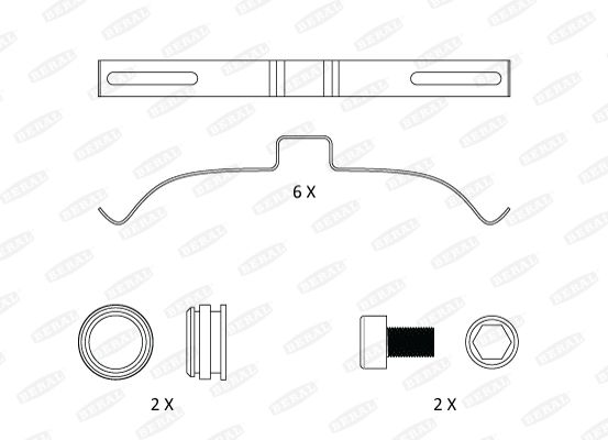 BERAL FAC175 Accessory Kit, disc brake pad