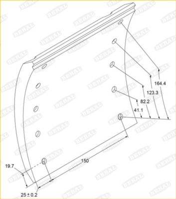 Brake Lining Kit, drum brake BERAL KBL19192.0-1541
