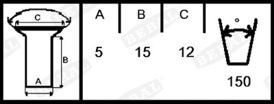 Brake Lining Kit, drum brake BERAL KBL19557.1-1561