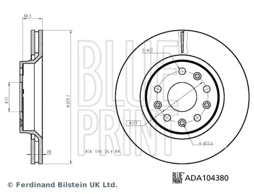 BLUE PRINT ADA104380 Brake Disc