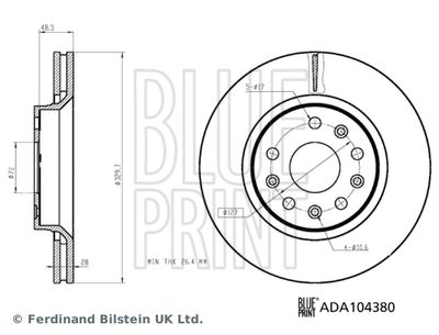 Brake Disc BLUE PRINT ADA104380