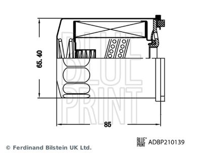 Hydraulic Filter, automatic transmission BLUE PRINT ADBP210139