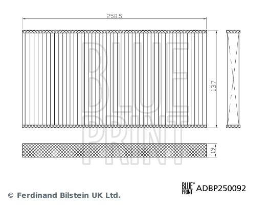 BLUE PRINT ADBP250092 Filter Set, cabin air
