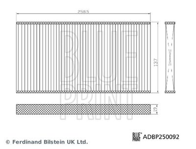 Filter Set, cabin air BLUE PRINT ADBP250092