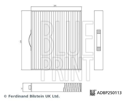 BLUE PRINT ADBP250113 Filter, cabin air