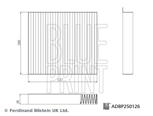 BLUE PRINT ADBP250126 Filter, cabin air