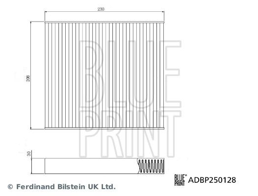 BLUE PRINT ADBP250128 Filter, cabin air