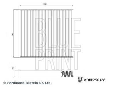 Filter, cabin air BLUE PRINT ADBP250128