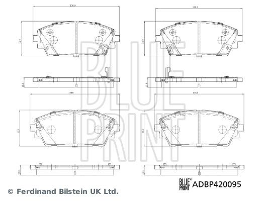 BLUE PRINT ADBP420095 Brake Pad Set, disc brake