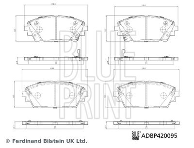 Brake Pad Set, disc brake BLUE PRINT ADBP420095