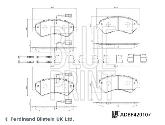 BLUE PRINT ADBP420107 Brake Pad Set, disc brake