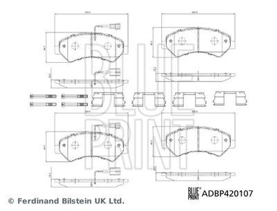 Brake Pad Set, disc brake BLUE PRINT ADBP420107
