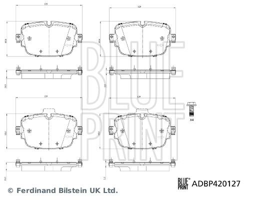BLUE PRINT ADBP420127 Brake Pad Set, disc brake