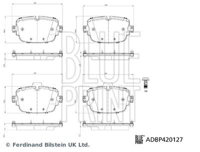 Brake Pad Set, disc brake BLUE PRINT ADBP420127