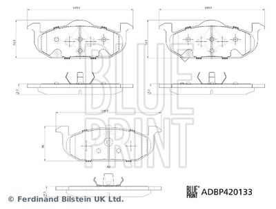 Brake Pad Set, disc brake BLUE PRINT ADBP420133