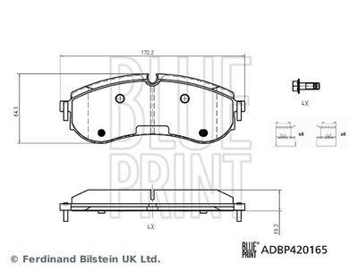 Brake Pad Set, disc brake BLUE PRINT ADBP420165