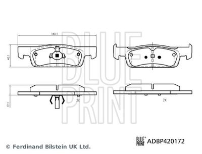 Brake Pad Set, disc brake BLUE PRINT ADBP420172
