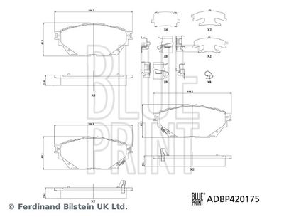 Brake Pad Set, disc brake BLUE PRINT ADBP420175