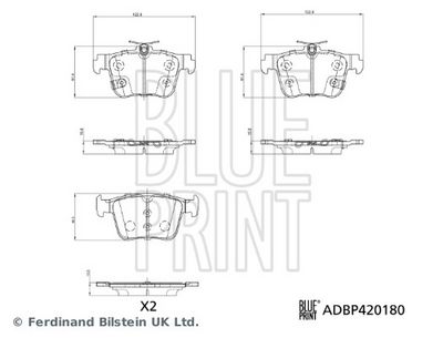 Brake Pad Set, disc brake BLUE PRINT ADBP420180