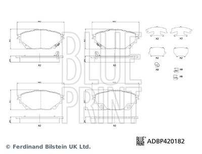 Brake Pad Set, disc brake BLUE PRINT ADBP420182