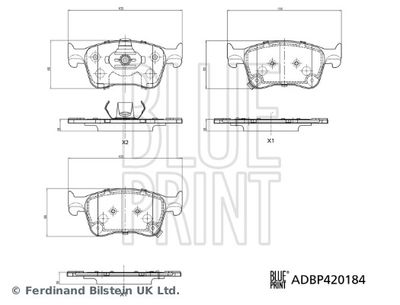 Brake Pad Set, disc brake BLUE PRINT ADBP420184