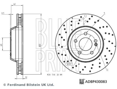 Brake Disc BLUE PRINT ADBP430083
