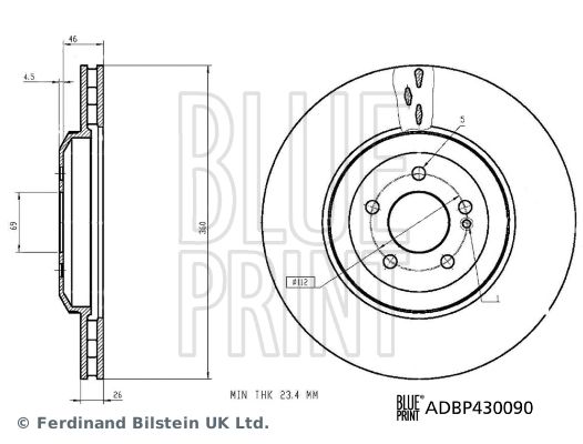 BLUE PRINT ADBP430090 Brake Disc