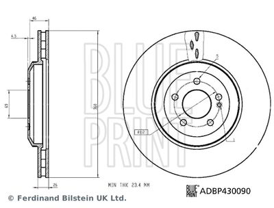 Brake Disc BLUE PRINT ADBP430090