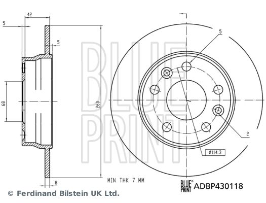BLUE PRINT ADBP430118 Brake Disc