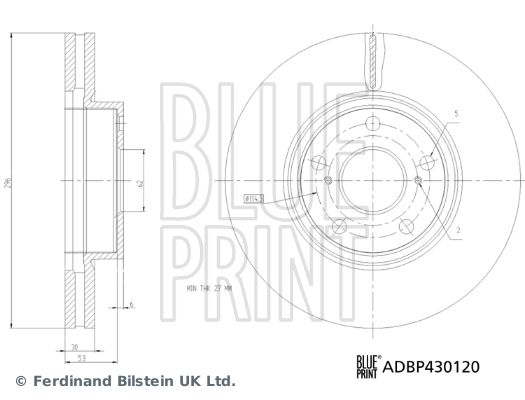 BLUE PRINT ADBP430120 Brake Disc