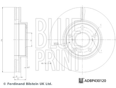 Brake Disc BLUE PRINT ADBP430120