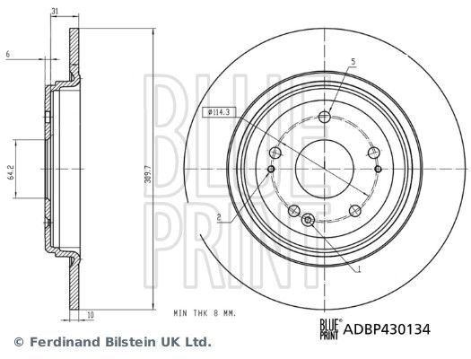 BLUE PRINT ADBP430134 Brake Disc