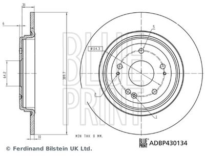 Brake Disc BLUE PRINT ADBP430134