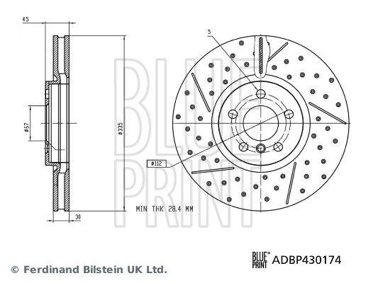 BLUE PRINT ADBP430174 Brake Disc