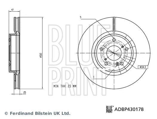 BLUE PRINT ADBP430178 Brake Disc