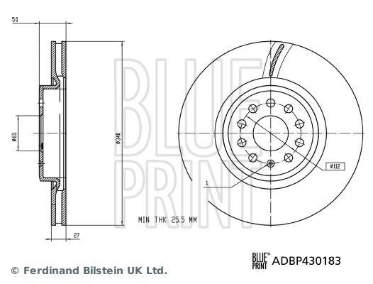 BLUE PRINT ADBP430183 Brake Disc
