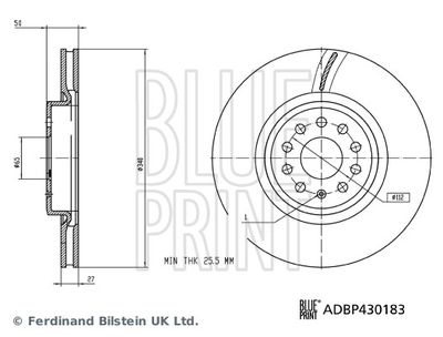 Brake Disc BLUE PRINT ADBP430183