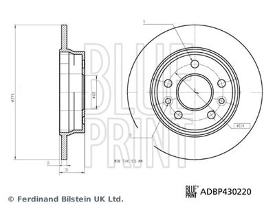 Brake Disc BLUE PRINT ADBP430220