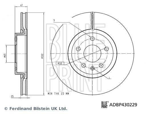 BLUE PRINT ADBP430229 Brake Disc