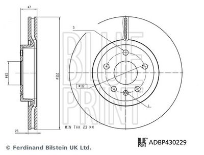 Brake Disc BLUE PRINT ADBP430229