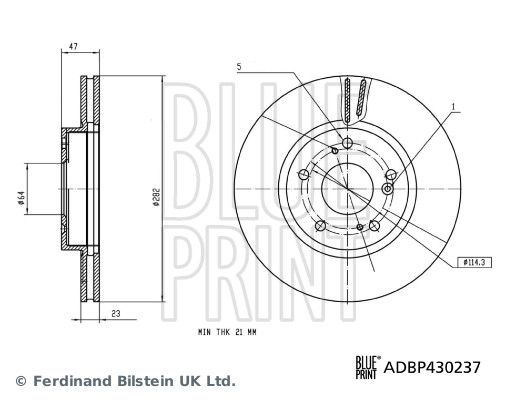 BLUE PRINT ADBP430237 Brake Disc