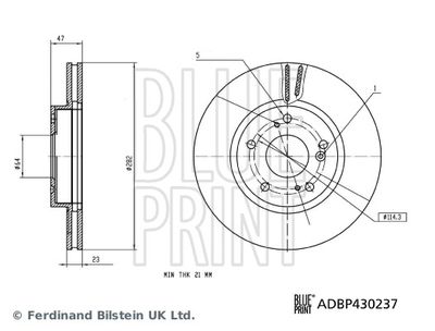 Brake Disc BLUE PRINT ADBP430237