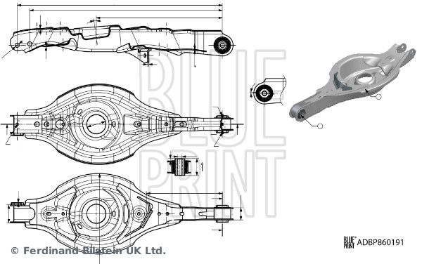 BLUE PRINT ADBP860191 Control/Trailing Arm, wheel suspension