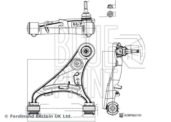 BLUE PRINT ADBP860193 Control/Trailing Arm, wheel suspension