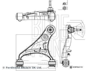 Control/Trailing Arm, wheel suspension BLUE PRINT ADBP860193
