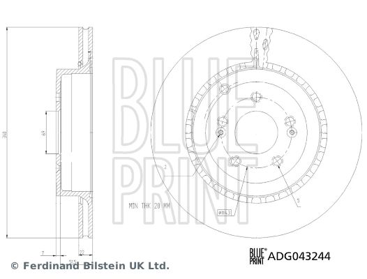 BLUE PRINT ADG043244 Brake Disc